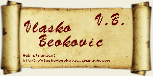 Vlaško Beoković vizit kartica